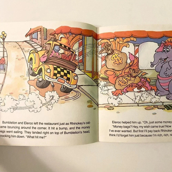 Vintage 1985 Disneys Wuzzles Bumblelions Funny Money Read  Along Book Only - Picture 10 of 15